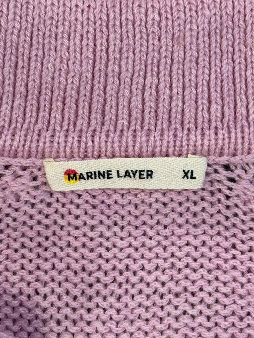 Marine Layer Claire Relaxed Polo Sweater, Merino Wool/Cotton - Womens XL - Picture 4 of 16